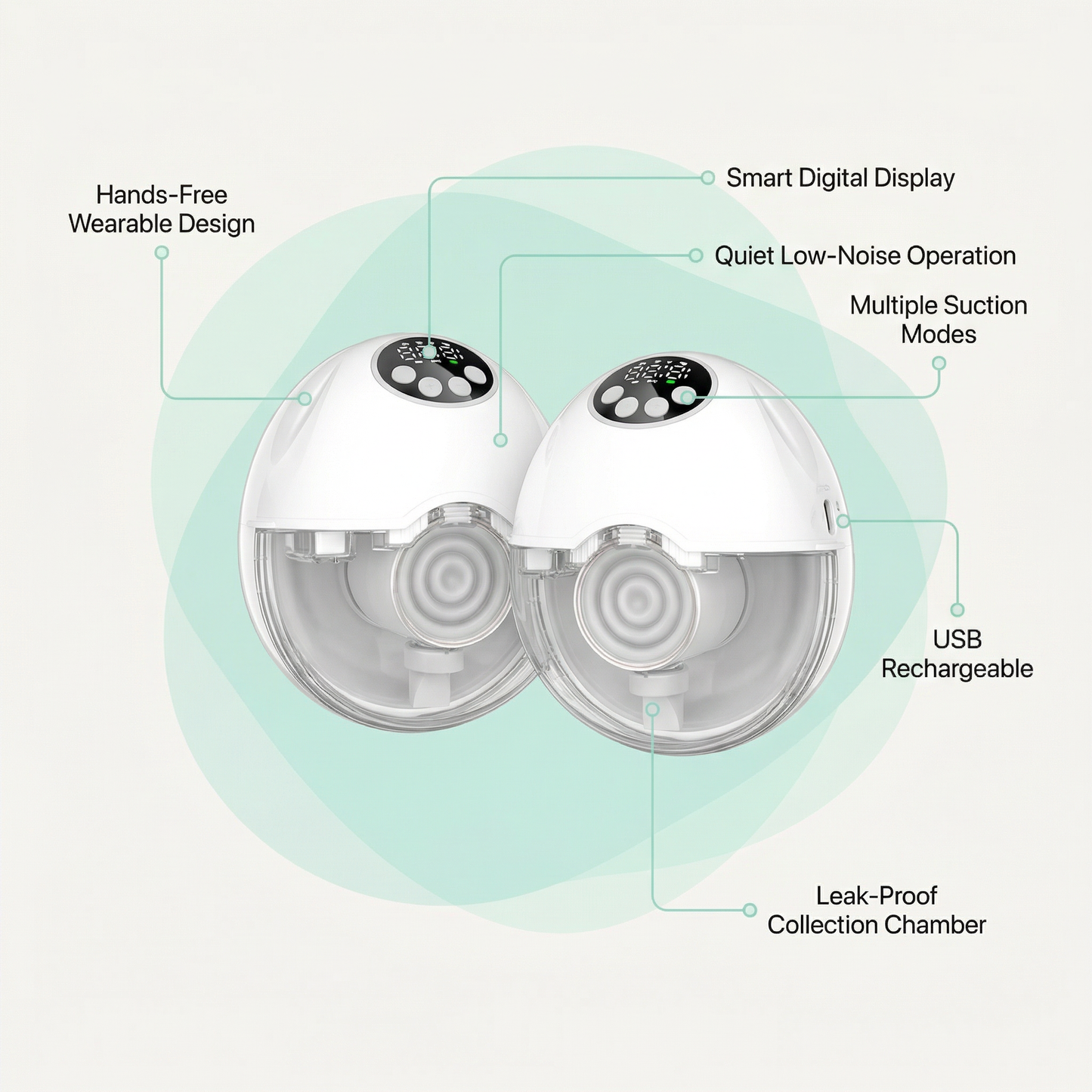 TRUVO Electric Breast Pump - Portable & Quiet