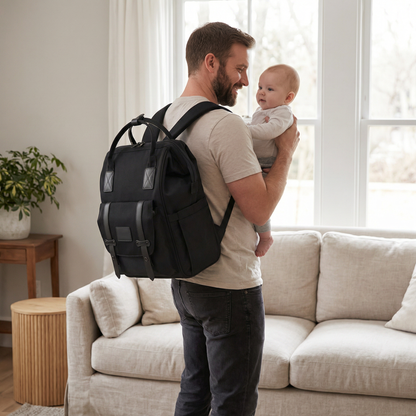 TRUVO Nappy Bag - Waterproof Backpack with USB